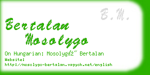 bertalan mosolygo business card